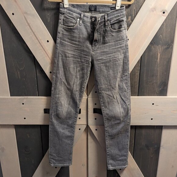Citizens of Humanity Harlow Ankle High Rise Slim Jeans | Gray | Size 24 - Picture 1 of 4